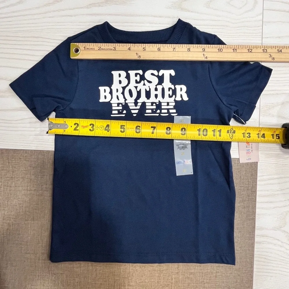 Garanimals Outfit Set Boys 2T Blue Khaki Best Brother Sunny Days 4 Piece NEW